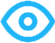 blue outline of an eye and retina